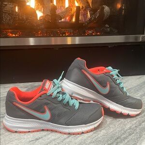 Nike Gray and Coral Women's Sneakers
